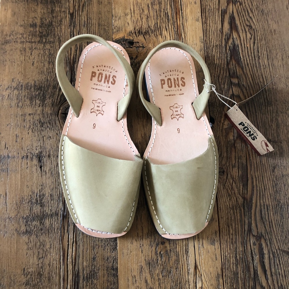 PONS Avarcas Sandals Olive NEW